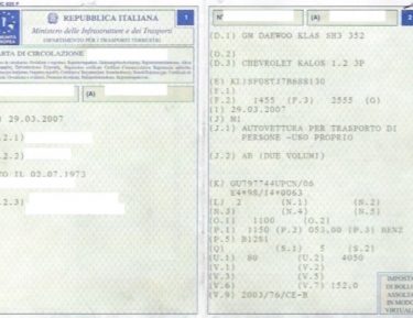 Carte grise véhicule import italienne Carte grise véhicule import italienne